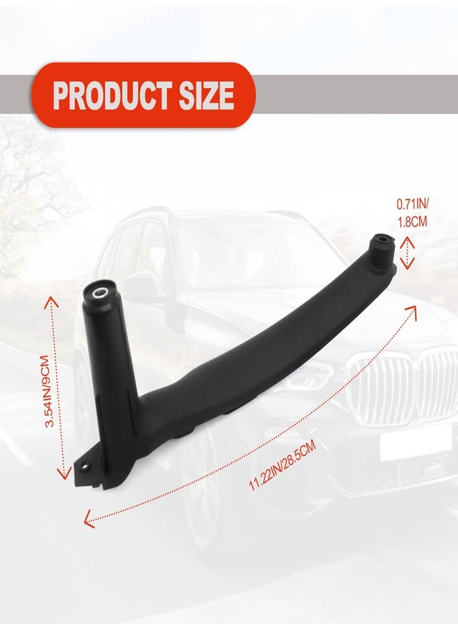 RBOKO Right Inner Door Panel Handle Pull Trim Cover Compatible with BMW E70 X5 2008-2013 and BMW E71/E72 X6 2008-2014, Part Number: 51416969404 (Black) - Image 2